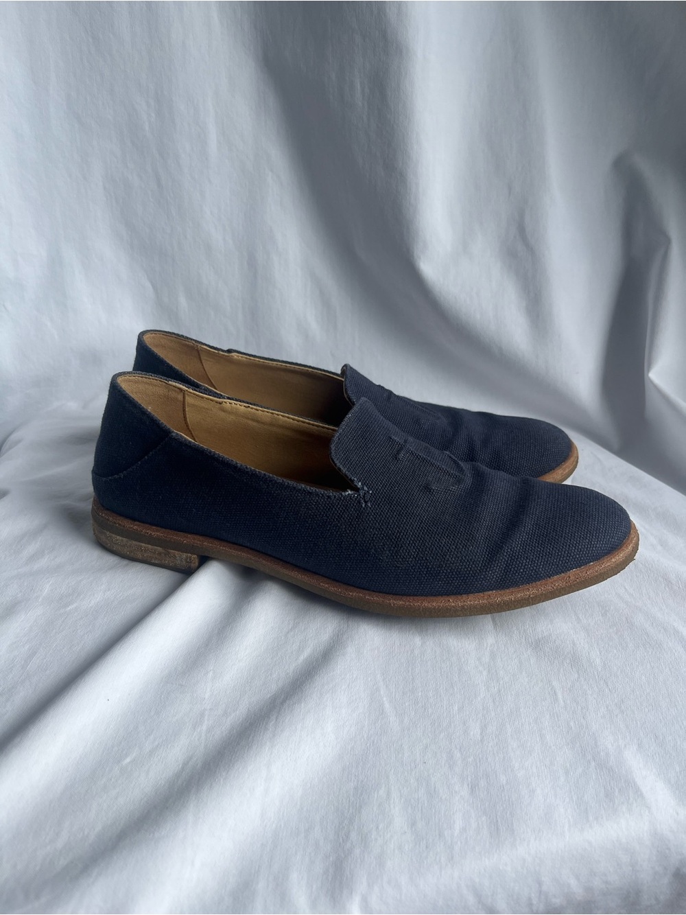 Sperry Seaport Navy Canvas Women's Slip-On Loafers 7.5
